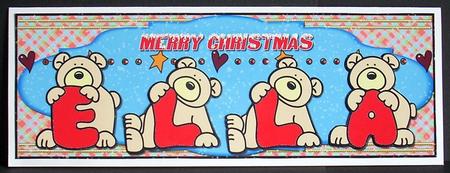 Large Dl Merry Christmas Ella by Joyce Watson