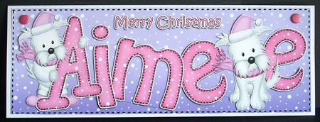 Xmas Large Dl Aimee Quick Card N 3D Decoupage by Joyce Watson