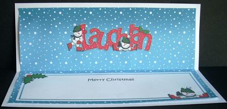 Xmas Lauchlan Snowmen Matching Large Dl Insert by Joyce Watson