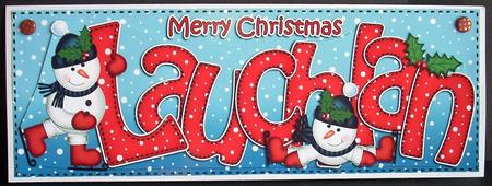 Xmas Lauchlan Snowmen Large Dl & 3D Decoupage by Joyce Watson