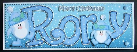 Xmas Large Dl Rory Quick Card N 3D Decoupage by Joyce Watson