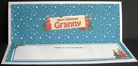Xmas Granny Trees Signpost Large Dl Matching Insert by Joyce Watson