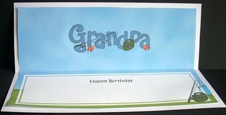 Large Dl Birthday Grandpa Fishing Matching Insert by Joyce Watson