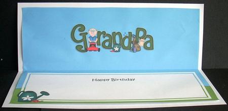 Happy Birthday Grandpa Matching Large Dl Insert by Joyce Watson