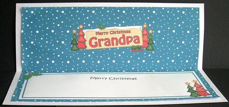 Xmas Grandpa Trees Signpost Large Dl Matching Insert by Joyce Watson