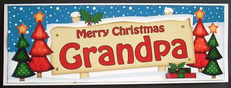 Xmas Grandpa Trees Signpost Large Dl Easicut 3D Decoupage by Joyce Watson