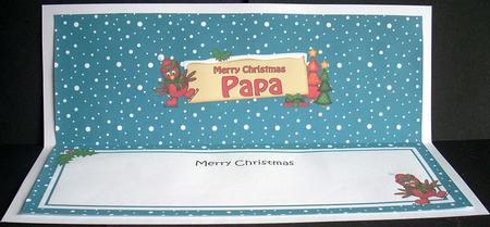 Xmas Papa Robin Signpost Large Dl Matching Insert by Joyce Watson