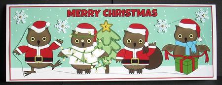 Christmas Owls Large Dl by Joyce Watson