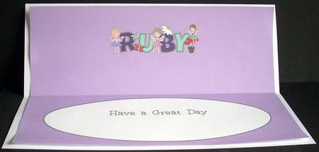 Little Fairies Ruby Large Dl Insert by Joyce Watson