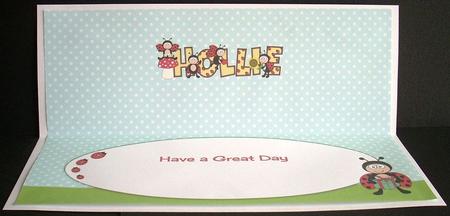 Cute Ladybirds Hollie Large Dl Insert by Joyce Watson