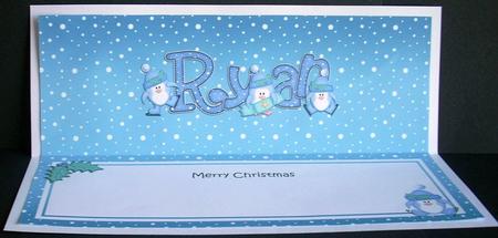 Xmas Ryan Penguins Matching Large Dl Insert by Joyce Watson