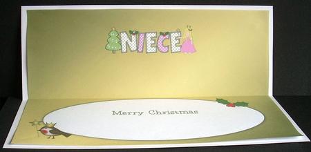Christmas Little Princess Niece Large Dl Insert by Joyce Watson