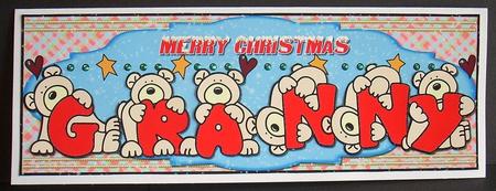 Large Dl Merry Christmas Granny by Joyce Watson
