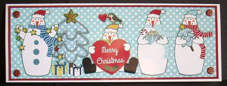 Snowmen Large Dl 2 by Joyce Watson
