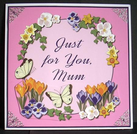 Just for You Blossom 8x8 Quick Card Mum by Joyce Watson