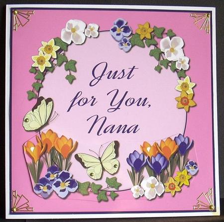 Just for You Blossom 8x8 Quick Card Nana by Joyce Watson