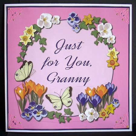 Just for You Blossom 8x8 Quick Card Granny by Joyce Watson