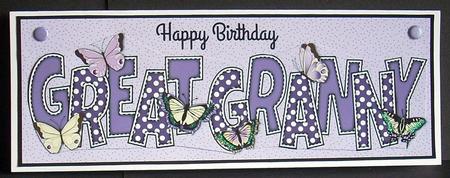 Butterflies Great Granny Large Dl by Joyce Watson