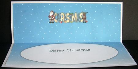 Scottish Santa & Rudolf Christmas Large Dl 3 Insert by Joyce Watson