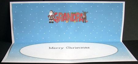 Scottish Santa & Rudolf Grandpa Large Dl Insert by Joyce Watson
