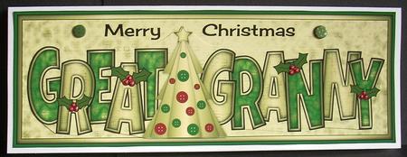 Buttons Christmas Trees Ii Great Granny Large Dl by Joyce Watson