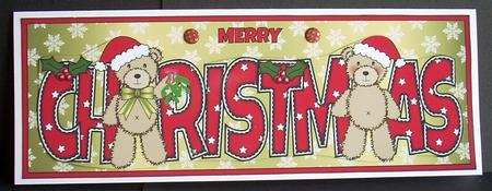 Christmas Teddies Christmas Large Dl by Joyce Watson