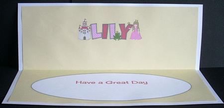 Little Princess Lily Large Dl Insert by Joyce Watson