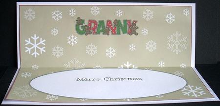Gingerbread Men Granny Large Dl Insert by Joyce Watson
