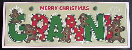 Gingerbread Men Granny Large Dl by Joyce Watson