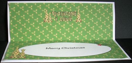 Buttons Christmas Trees to the One I Love Large Dl Insert by Joyce Watson