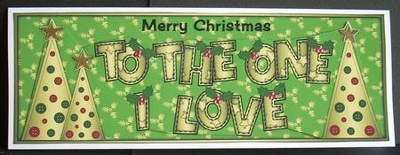 Buttons Christmas Trees to the One I Love Large Dl by Joyce Watson