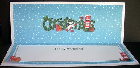 Christmas Snowman Postbox Matching Large Dl Insert by Joyce Watson