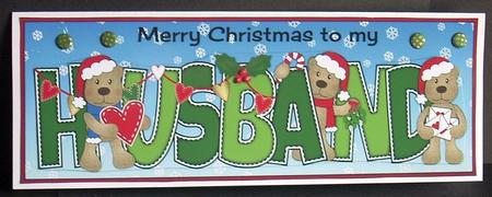 Romantic Christmas Teddies Husband Large Dl by Joyce Watson