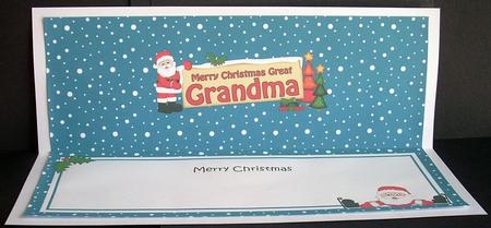 Xmas Great Grandma Santa Signpost Lge Dl Matching Insert by Joyce Watson