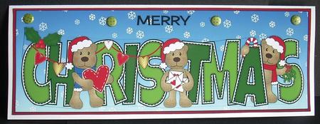 Romantic Christmas Teddies Christmas Large Dl 2 by Joyce Watson