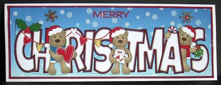 Romantic Christmas Teddies Christmas Large Dl by Joyce Watson