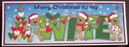 Romantic Christmas Teddies Wife Large Dl by Joyce Watson