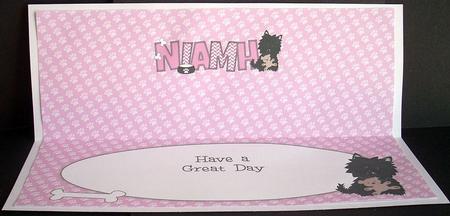 Black Jazz the Dog with Teddy Niamh Large Dl Insert by Joyce Watson
