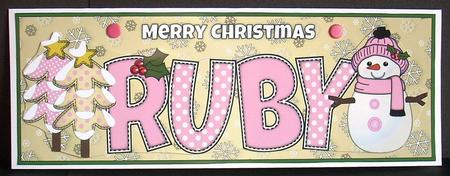 Cute Snowman Ruby Large Dl by Joyce Watson