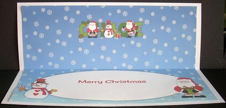 Santas & Snowman Chloe Large Dl Insert by Joyce Watson