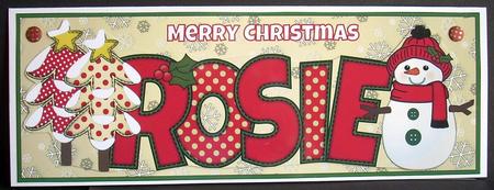 Cute Snowman Rosie Large Dl by Joyce Watson