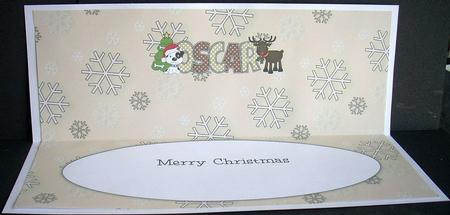 Christmas Patch and Rudolf Oscar Large Dl Insert by Joyce Watson