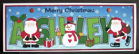 Santas & Snowman Ashley Large Dl by Joyce Watson