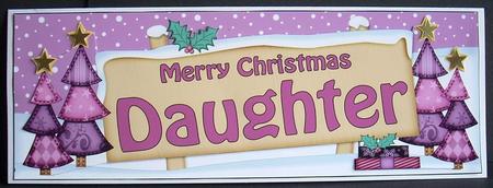 Xmas Daughter Trees Signpost Large Dl Easicut 3D Decoupage by Joyce Watson