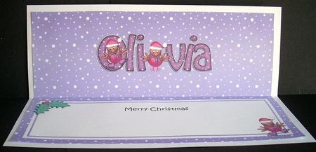 Xmas Olivia Robins Matching Large Dl Insert by Joyce Watson
