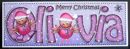 Xmas Olivia Robins Large Dl & 3D Decoupage by Joyce Watson