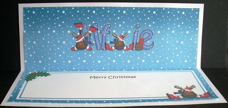 Xmas Alfie Rudolph Matching Large Dl Insert by Joyce Watson