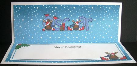 Xmas Oscar Rudolph Matching Large Dl Insert by Joyce Watson