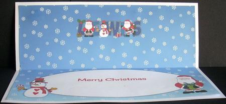 Santas & Snowman Lewis Large Dl Insert by Joyce Watson