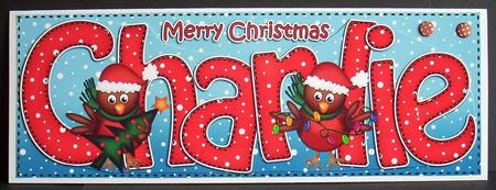 Xmas Large Dl Charlie Quick Card N 3D Decoupage by Joyce Watson